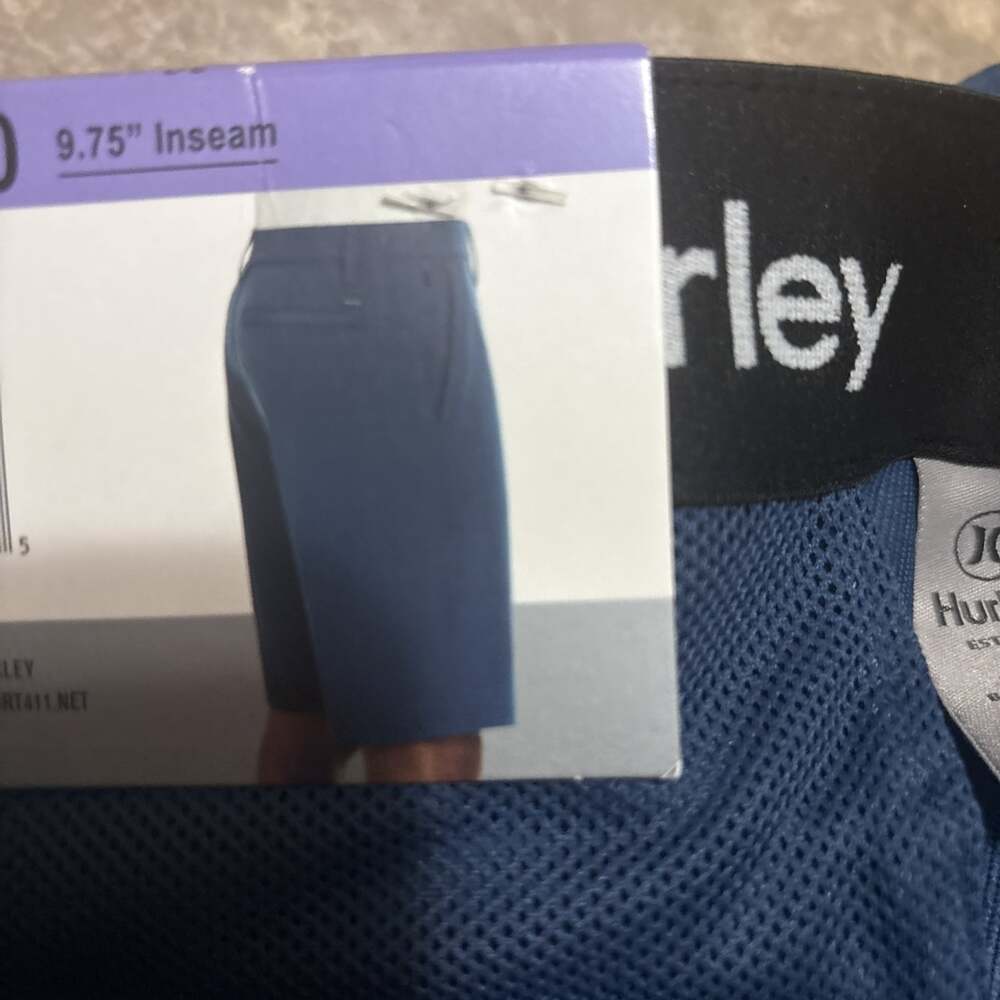 Hurley Mens Hybrid Walk Shorts Medium Blue Size 30 Quick Dry